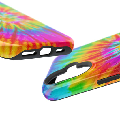 Rainbow Spiral Tie-Dye MagSafe Case – Vibrant Colors & Functionality