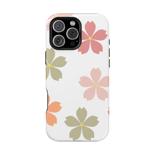 Pastel Sakura Blossom Tough MagSafe iPhone Case – Durable Design with Soft Matte Finish