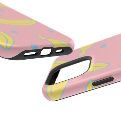 Pink Banana Pop MagSafe iPhone Case – Cute Pastel Design with Fun Retro Vibe