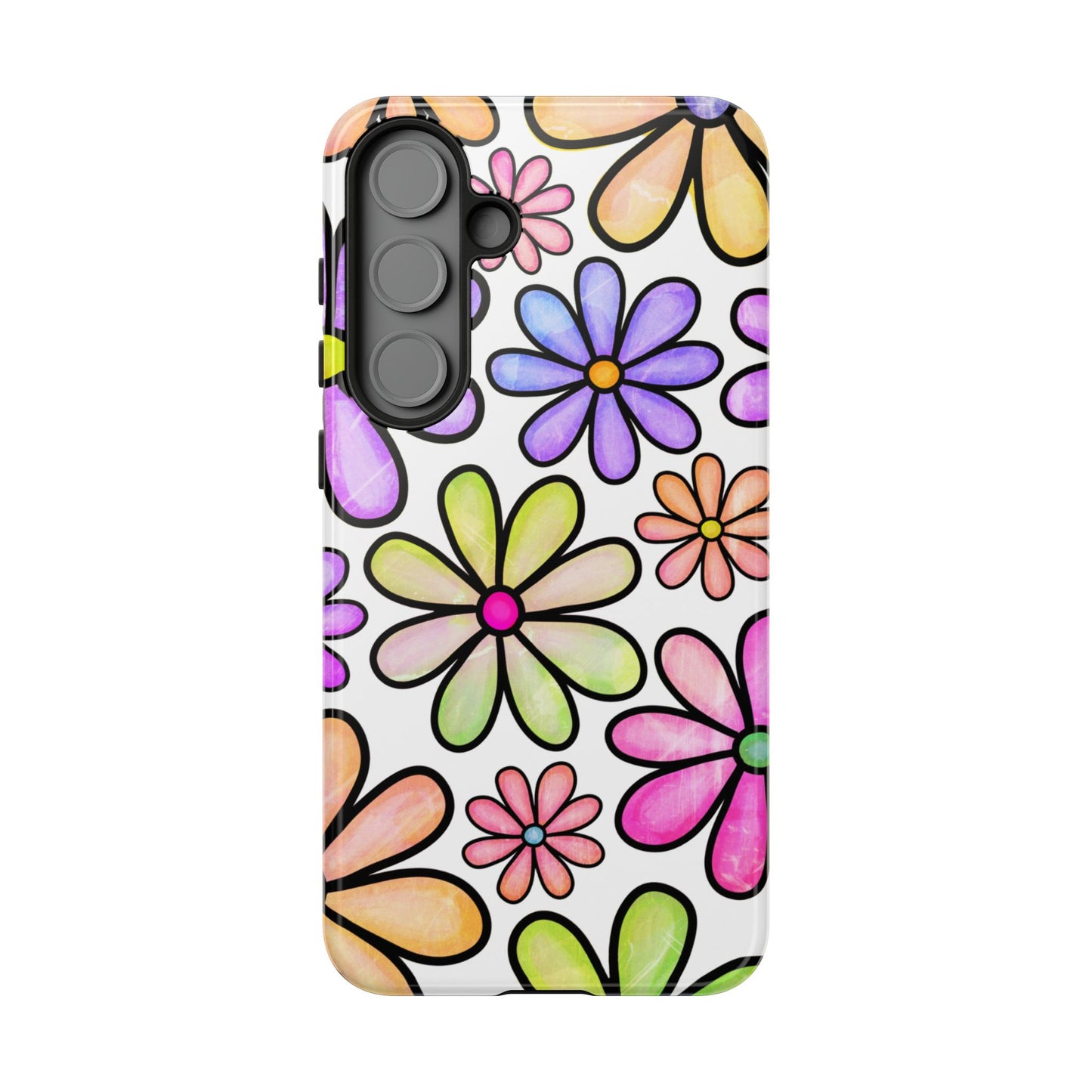 Pastel Daisy Dream Samsung Galaxy Case – Slim Profile, Glossy Finish