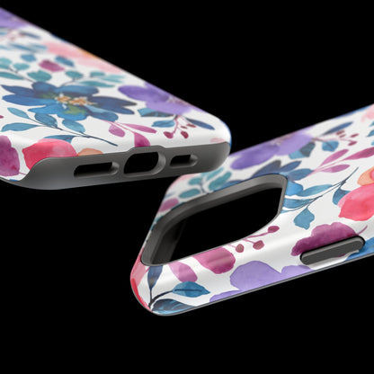 Mystic Bloom – MagSafe Case with Vibrant Watercolor Florals