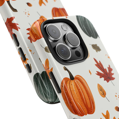 Autumn Pumpkin iPhone Case – Fall Leaves and Harvest Design