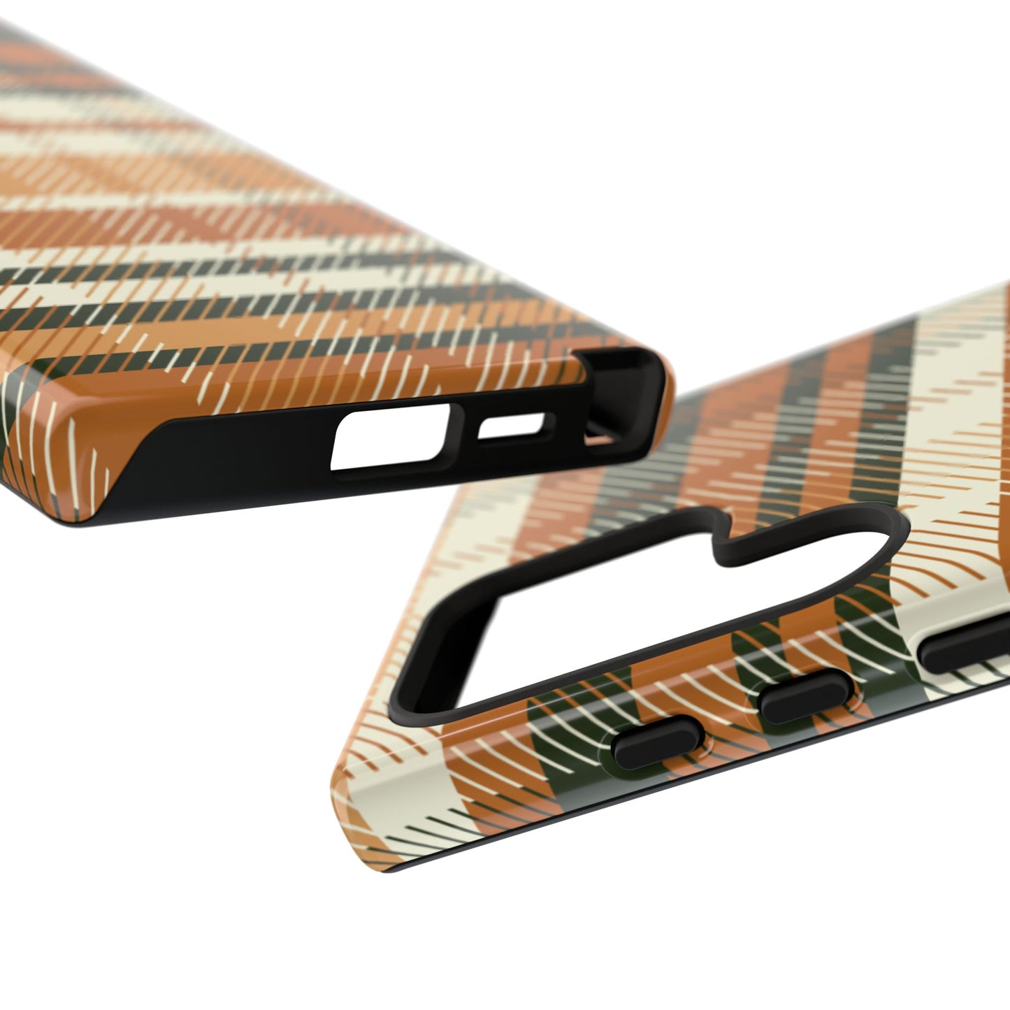 Samsung Galaxy Case - Pumpkin Spice Plaid Design