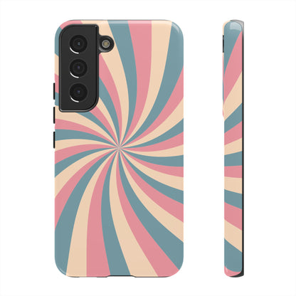 Vintage Pastel Swirl  Samsung Galaxy Case – Dual-Layer Protection with 70s-Inspired Design