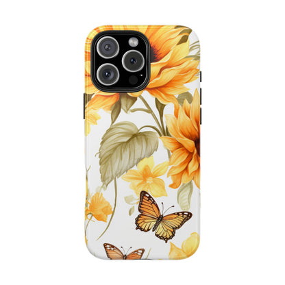 Sunflower & Butterfly Bliss - iPhone Series Case