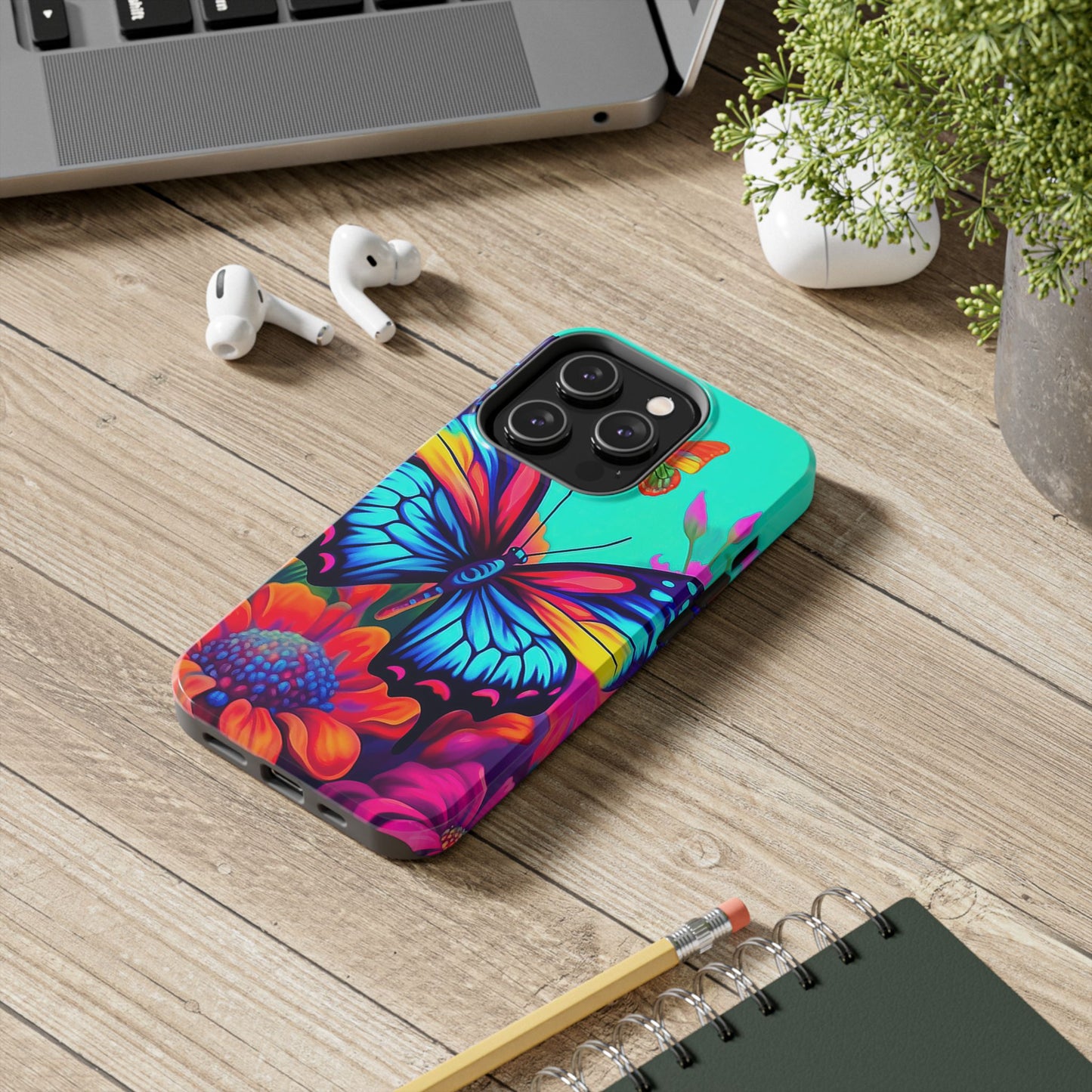 Vivid Butterfly & Floral Burst - iPhone Series Case