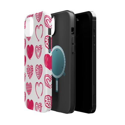 Funky Pink Hearts – MagSafe iPhone Case