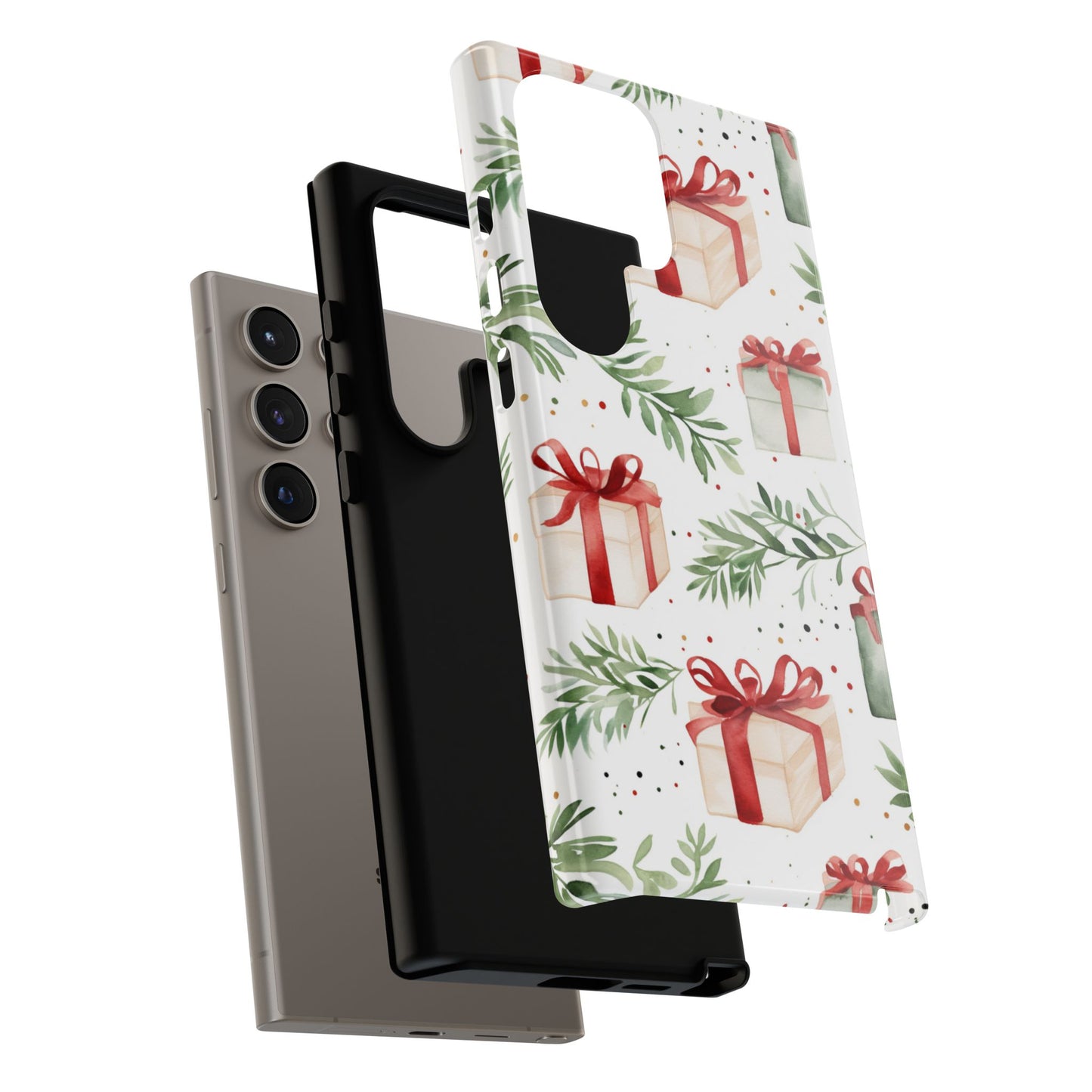 Watercolor Holiday Gifts & Greenery - Samsung Galaxy Series Case