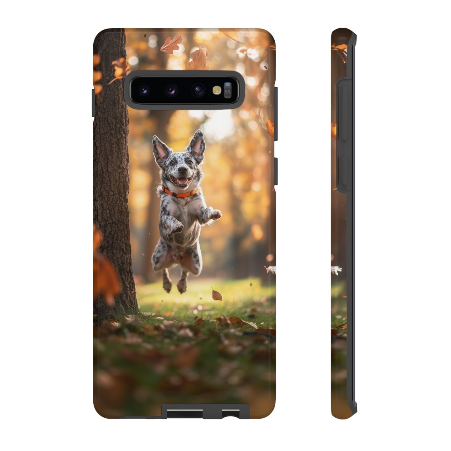 Energetic Blue Heeler Forest Pup Samsung Galaxy Case – Durable Outdoor-Inspired Design