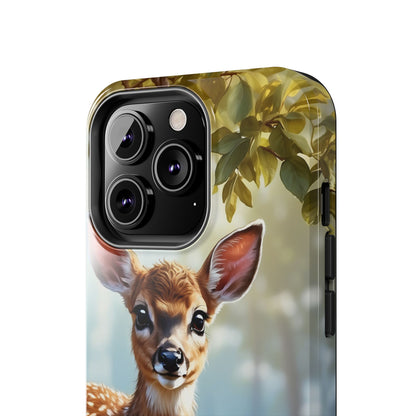 Whimsical Fawn in a Sunlit Forest iPhone Case