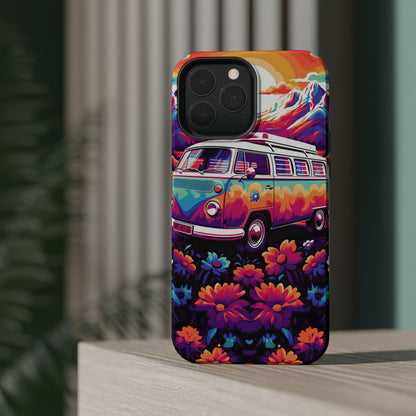 Groovy Floral Sunset Van – MagSafe iPhone Series Case