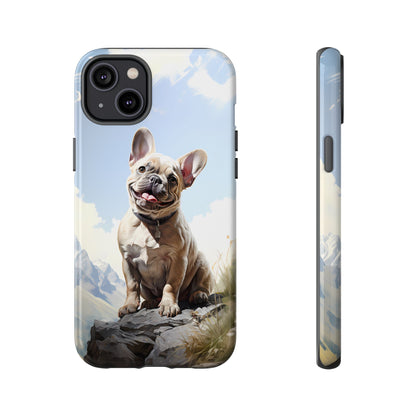 Frenchie iPhone Samsung Galaxy Phone Case! French Bull Dog Standing Proudly. Extremely Tough & Durable With Dual Layer Protection.