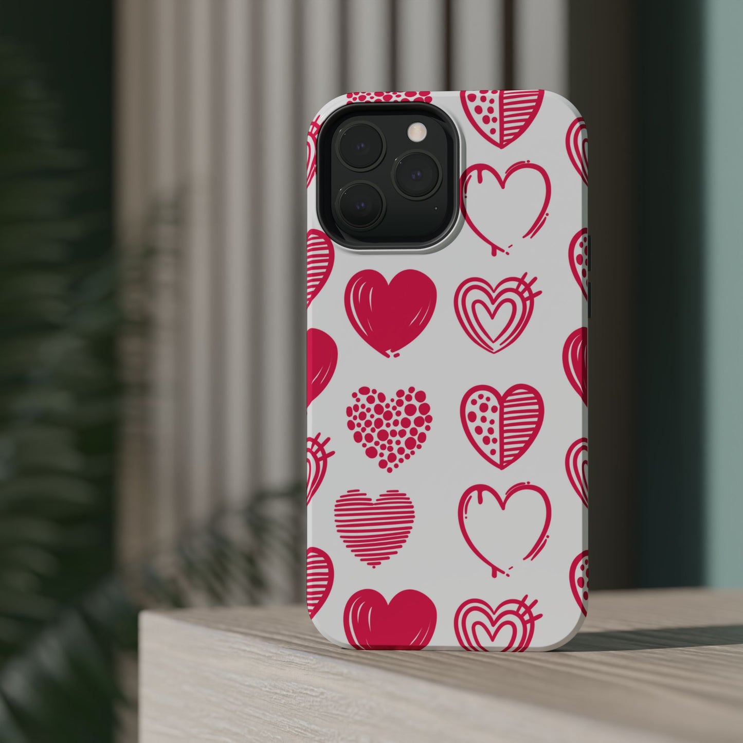 Funky Pink Hearts – MagSafe iPhone Case