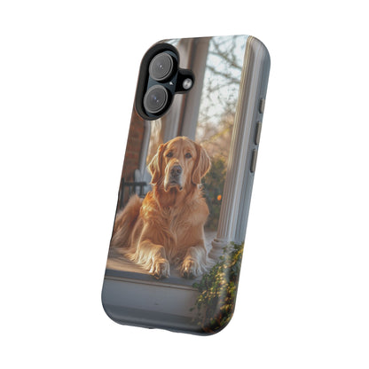 Golden Retriever on Porch - iPhone MagSafe Series Case