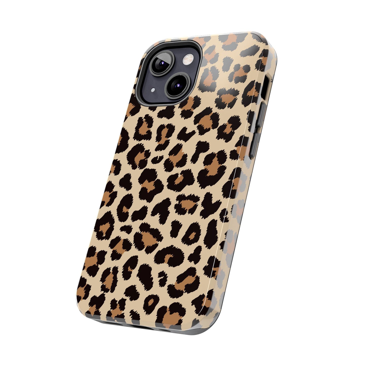 Wild Leopard Print Tough iPhone Case – Bold Animal Pattern Design with Dual-Layer Protection