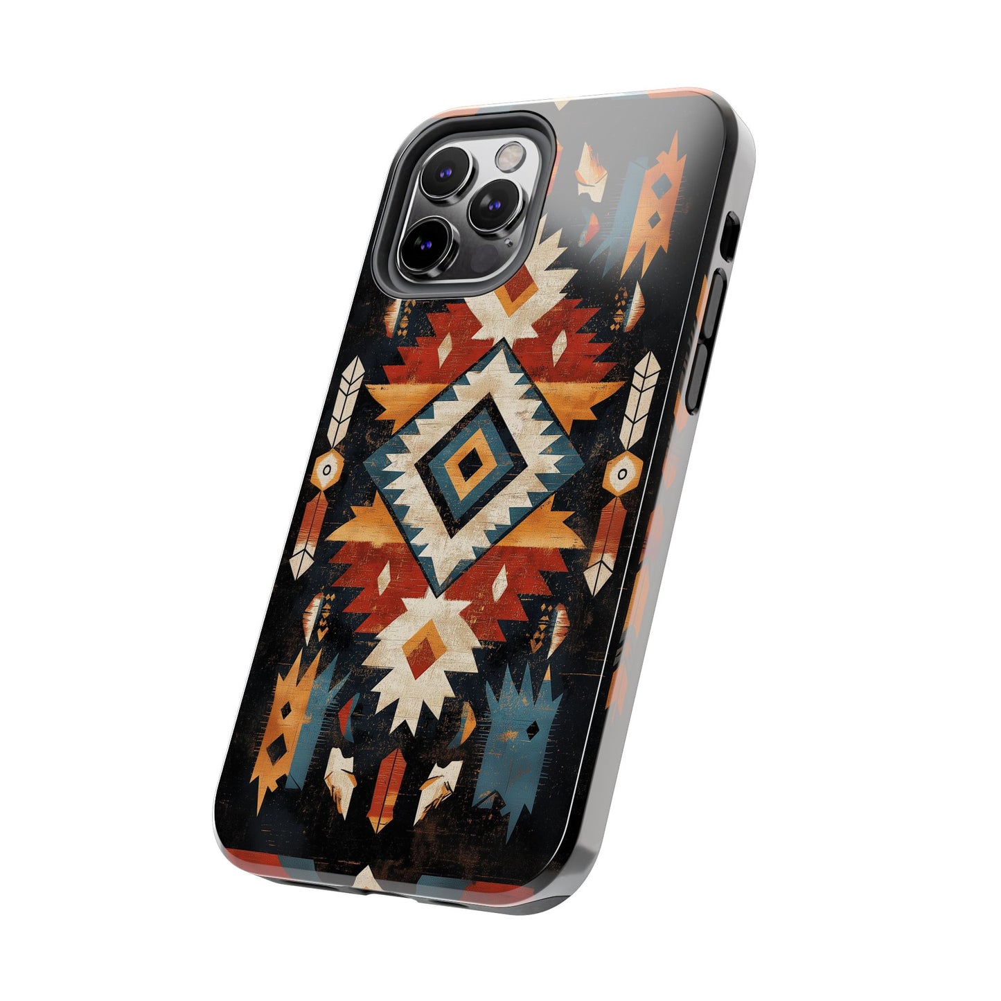 Southwestern Arrow & Diamond Tough iPhone Case – Bold Tribal Design, Dual - Layer Protection - BOGO Cases