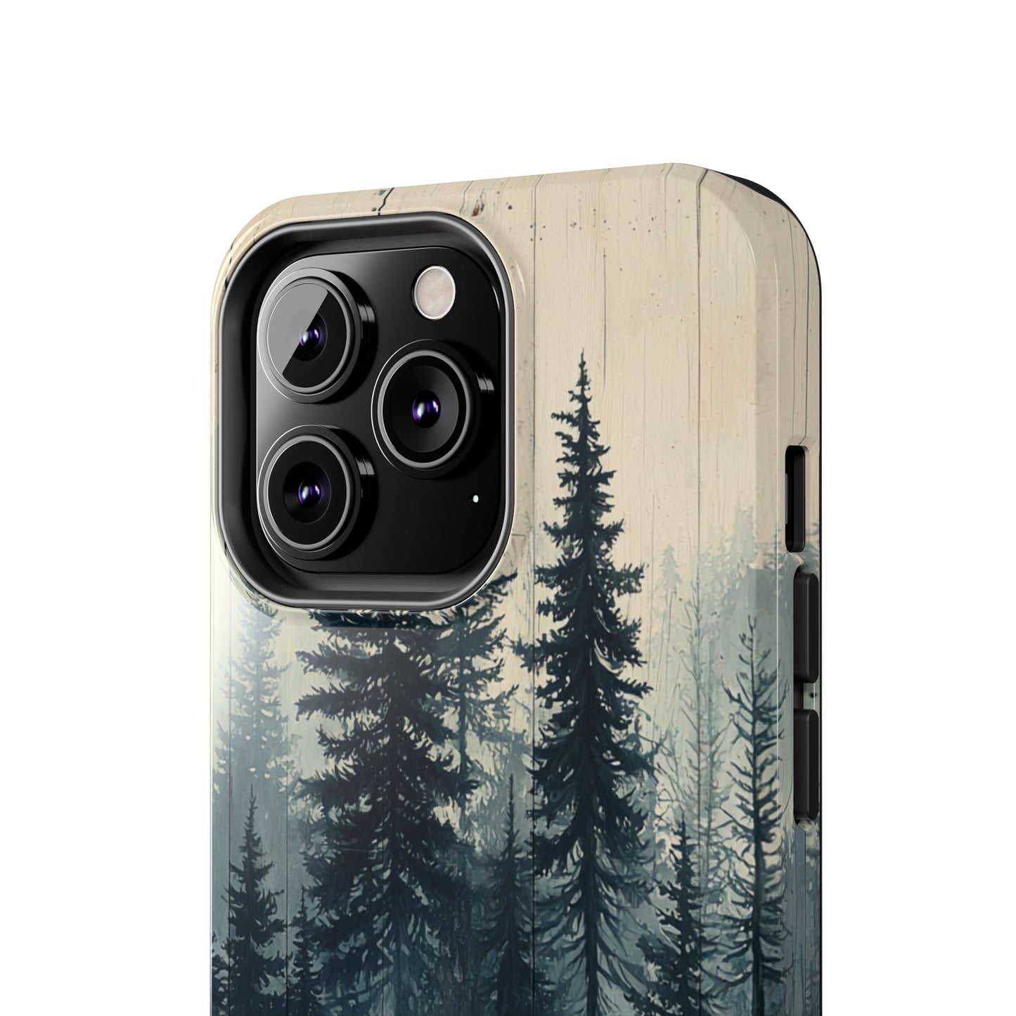 Misty Forest Wood iPhone Case - Nature-Inspired Protective Cover