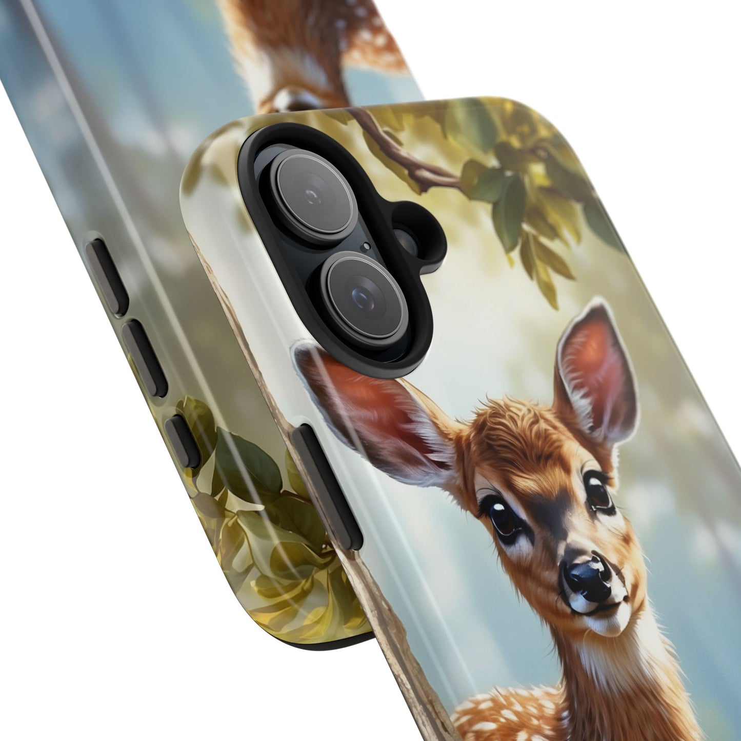 Whimsical Fawn in a Sunlit Forest iPhone Case