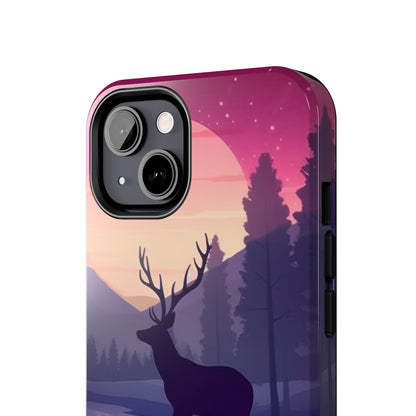 Twilight Elegance: Stag Reflection – iPhone Case