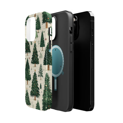 Festive Christmas Tree Forest Pattern – MagSafe iPhone Series Case