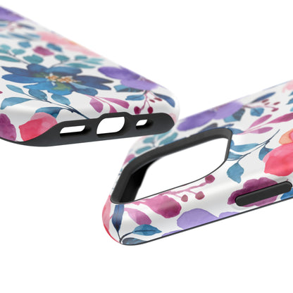 Mystic Bloom – MagSafe Case with Vibrant Watercolor Florals