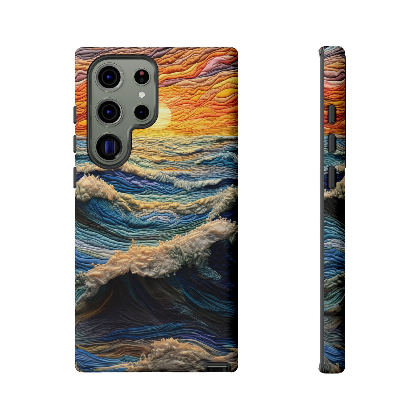 Textured Ocean Sunset Waves – Samsung Galaxy Series Case