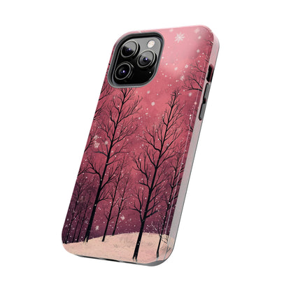 Pink Winter Twilight Forest - iPhone Series Case - BOGO Cases