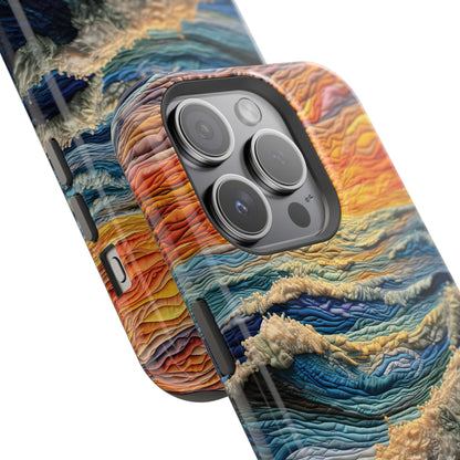 Ocean Sunset Tapestry Waves – MagSafe iPhone Series Case