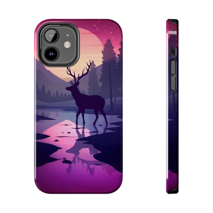 Twilight Elegance: Stag Reflection – iPhone Case