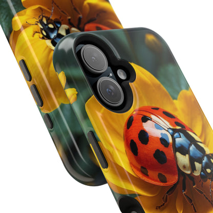 Yellow Blossoms with Bug Accent - MagSafe iPhone Case