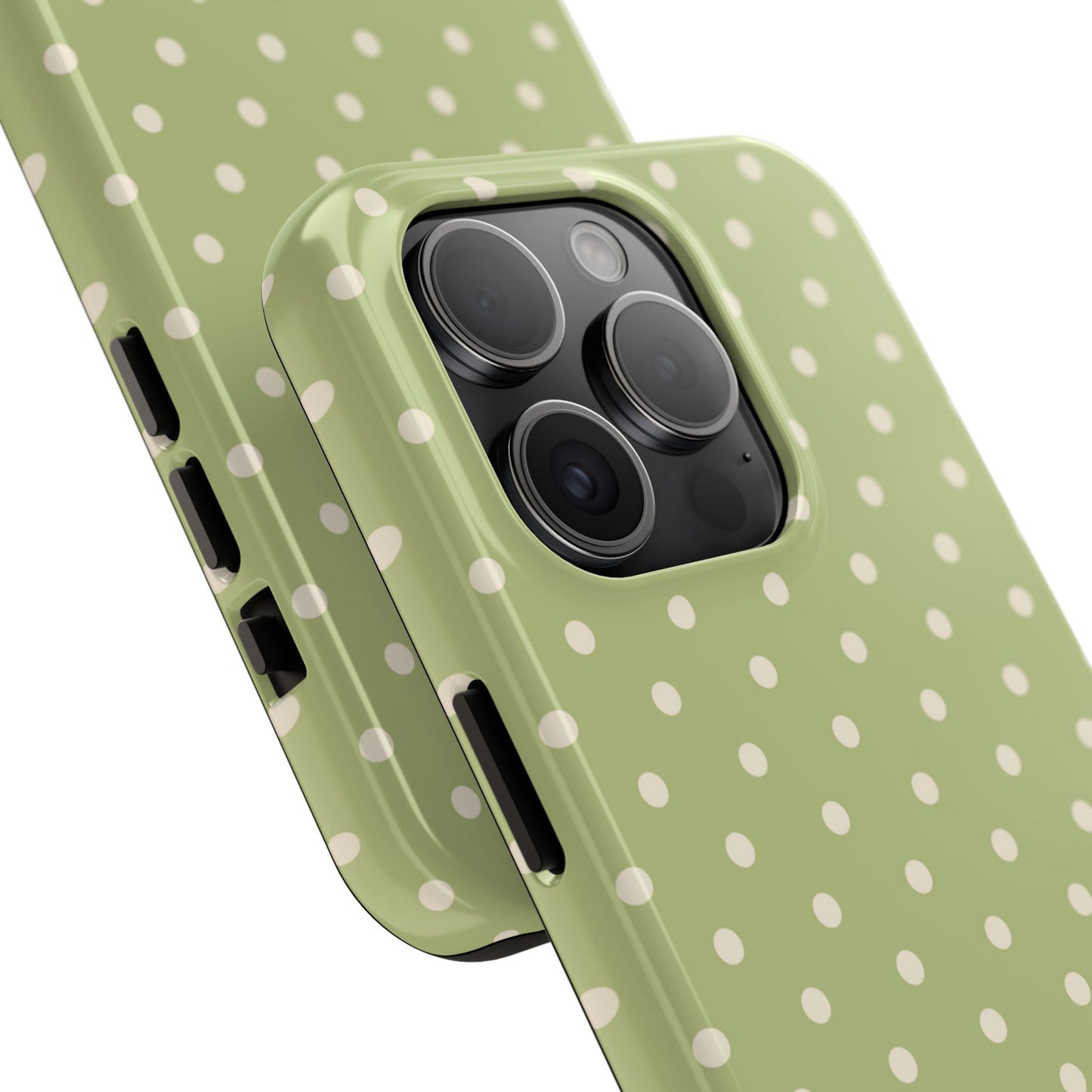 Sage Green Polka Dots – iPhone Case