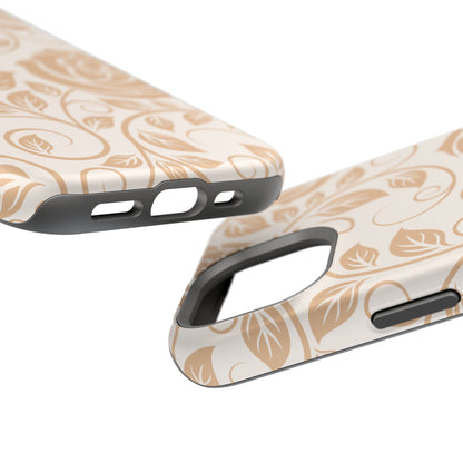 Vintage Rose Vine Tough MagSafe iPhone Case – Elegant Floral Pattern with Dual-Layer Protection