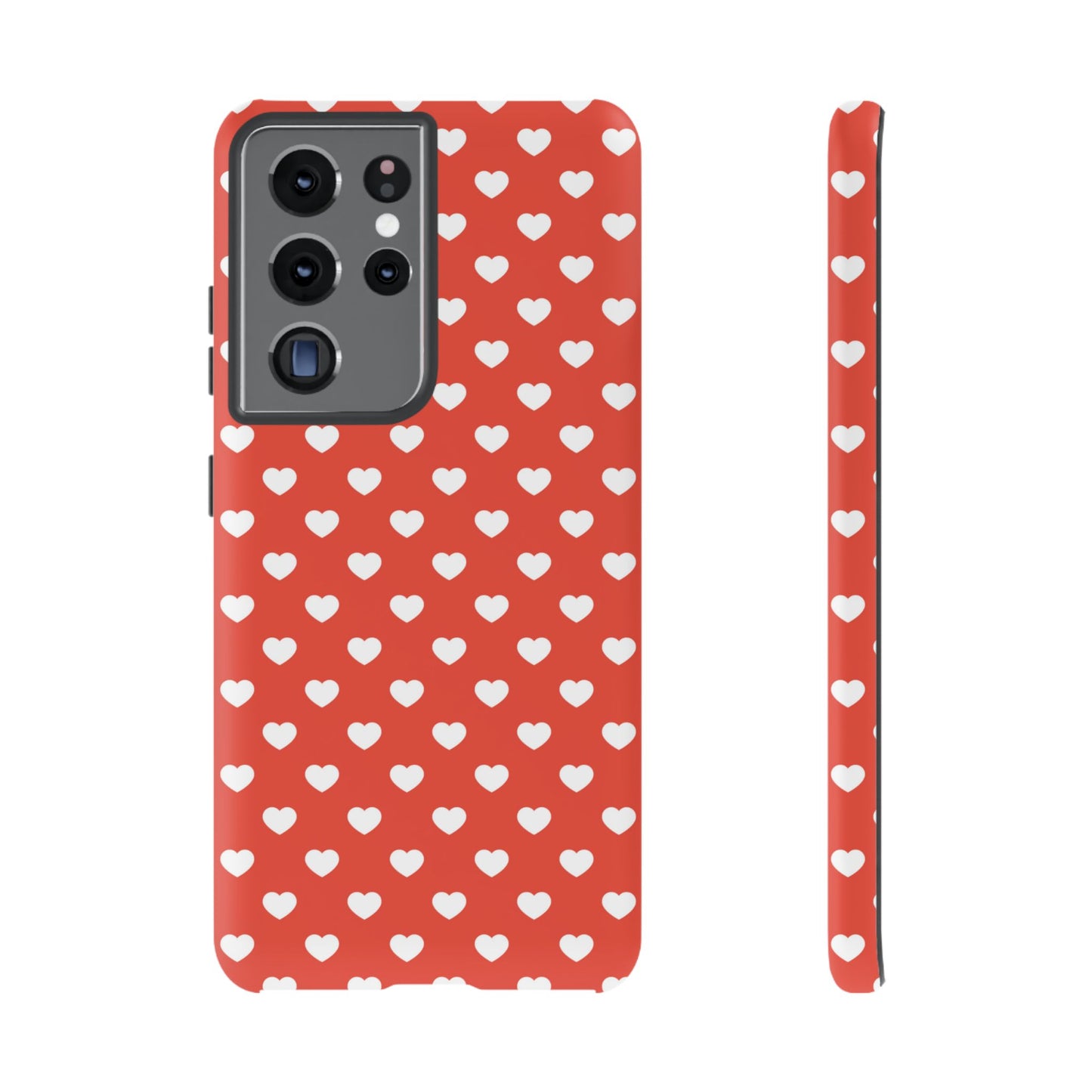 White Hearts on Red Samsung Case