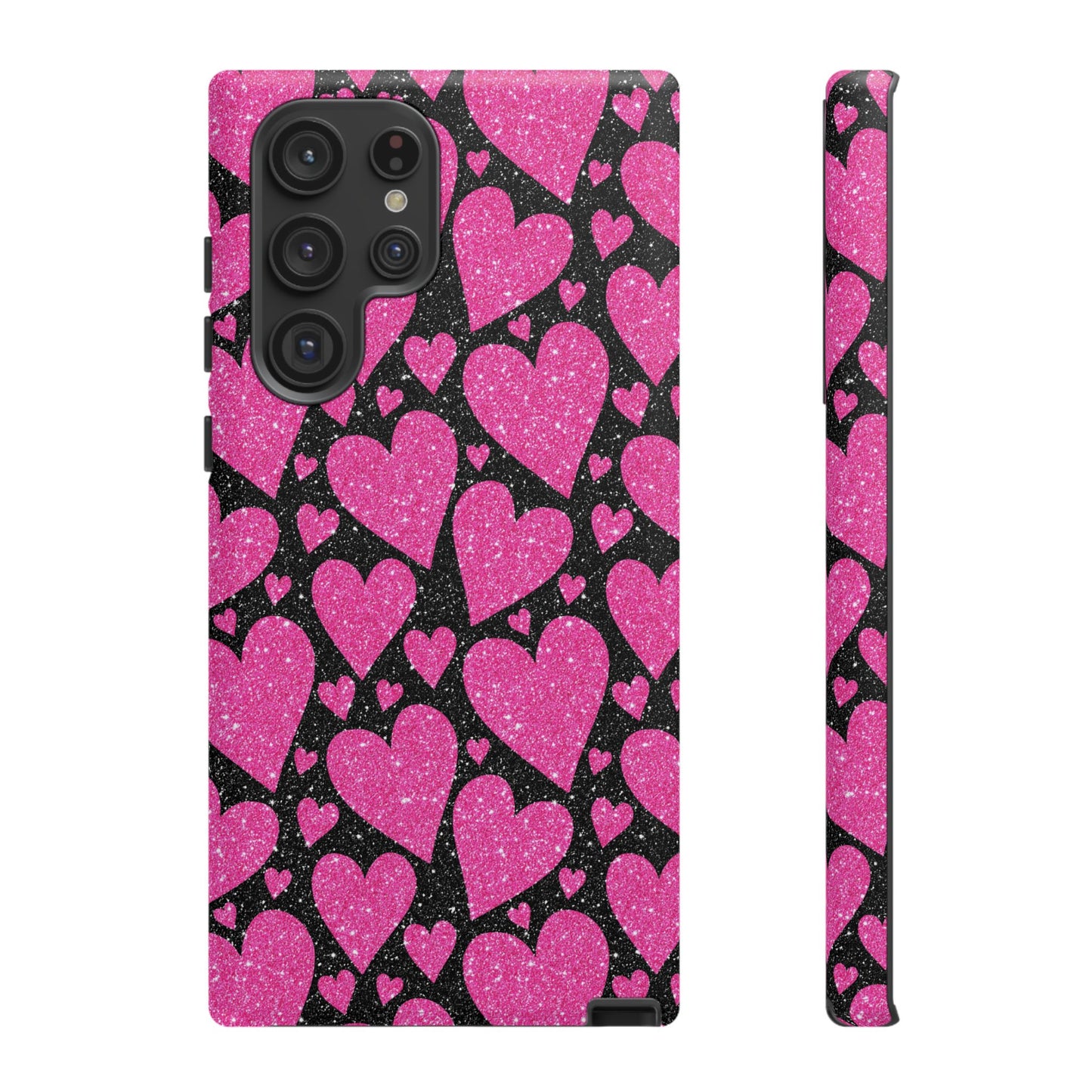 Glitter Hearts Samsung Galaxy Case