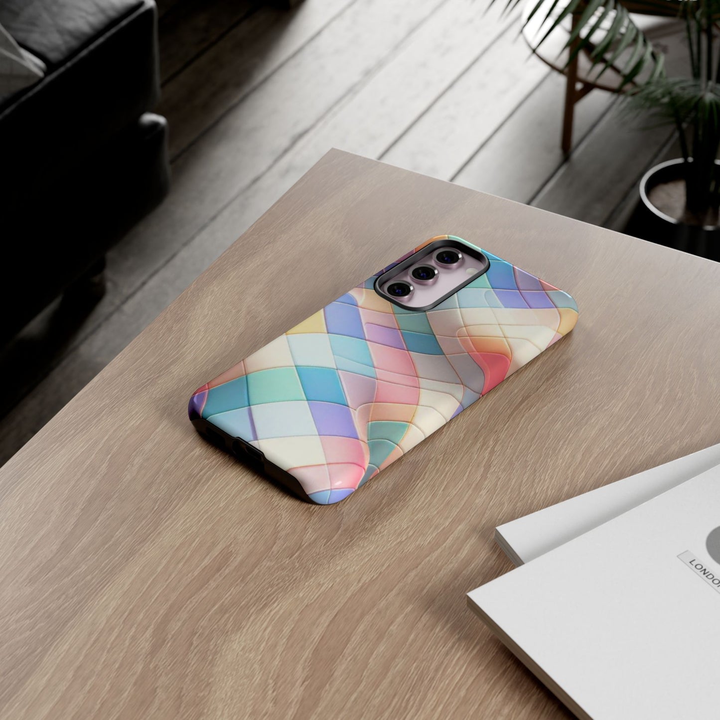 Pastel Prism Plaid iPhone Case