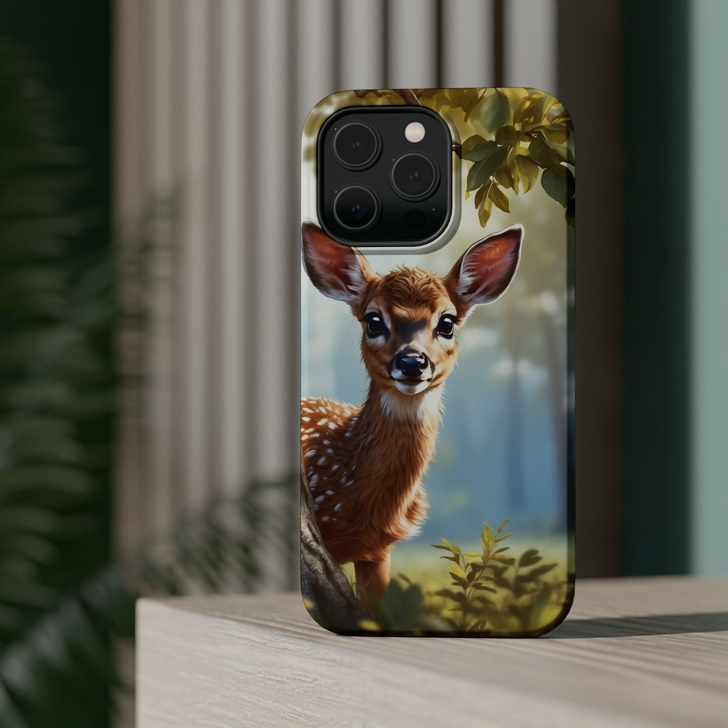 Whimsical Fawn in a Sunlit Forest MagSafe iPhone Case