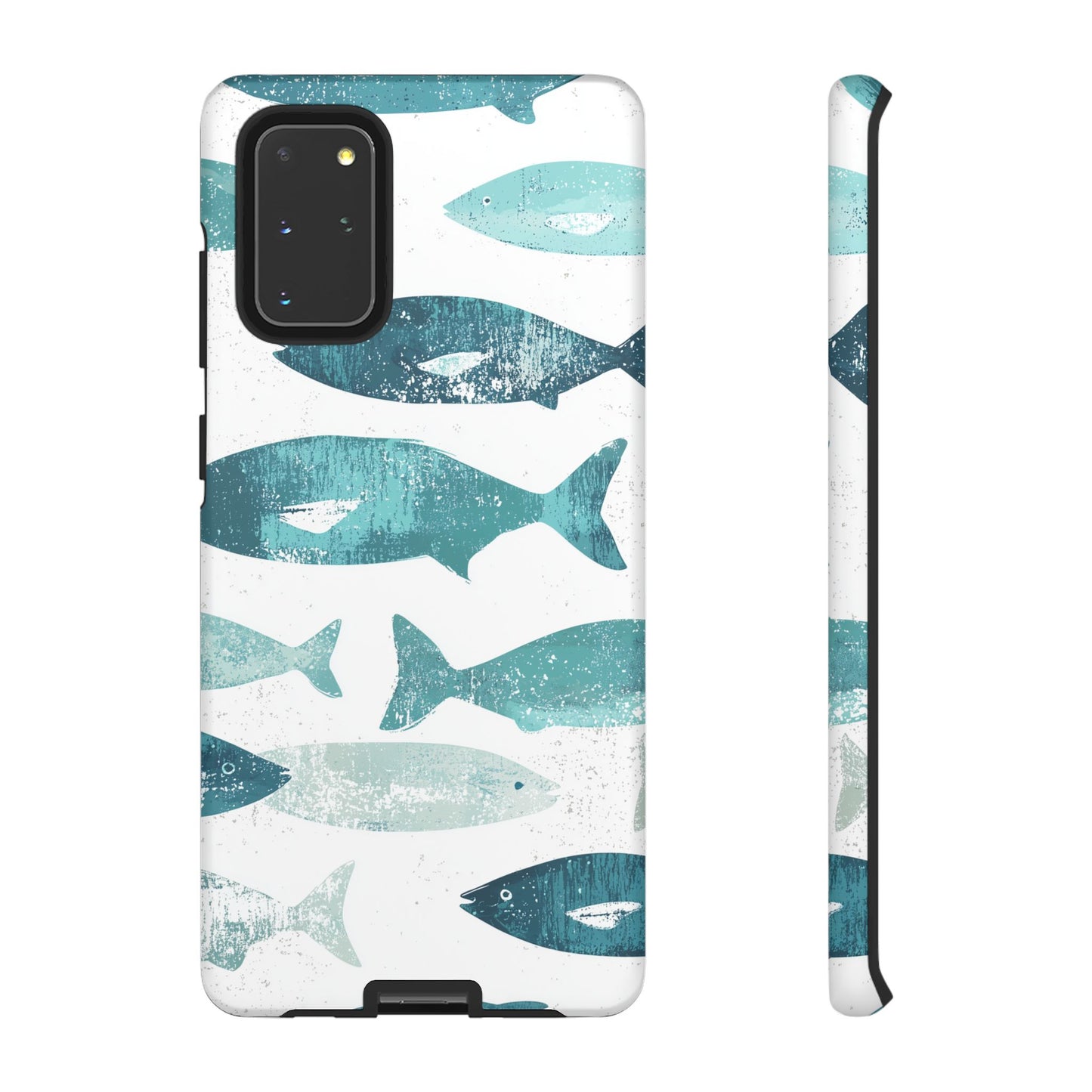 Vintage Blue Fish Print - Samsung Galaxy Series Case