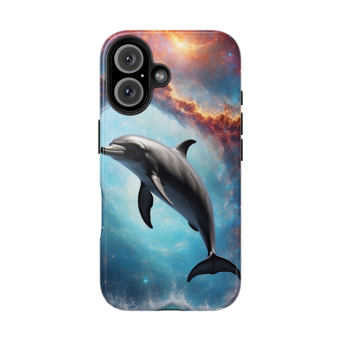 Cosmic Dolphin Space Vibes - iPhone Case