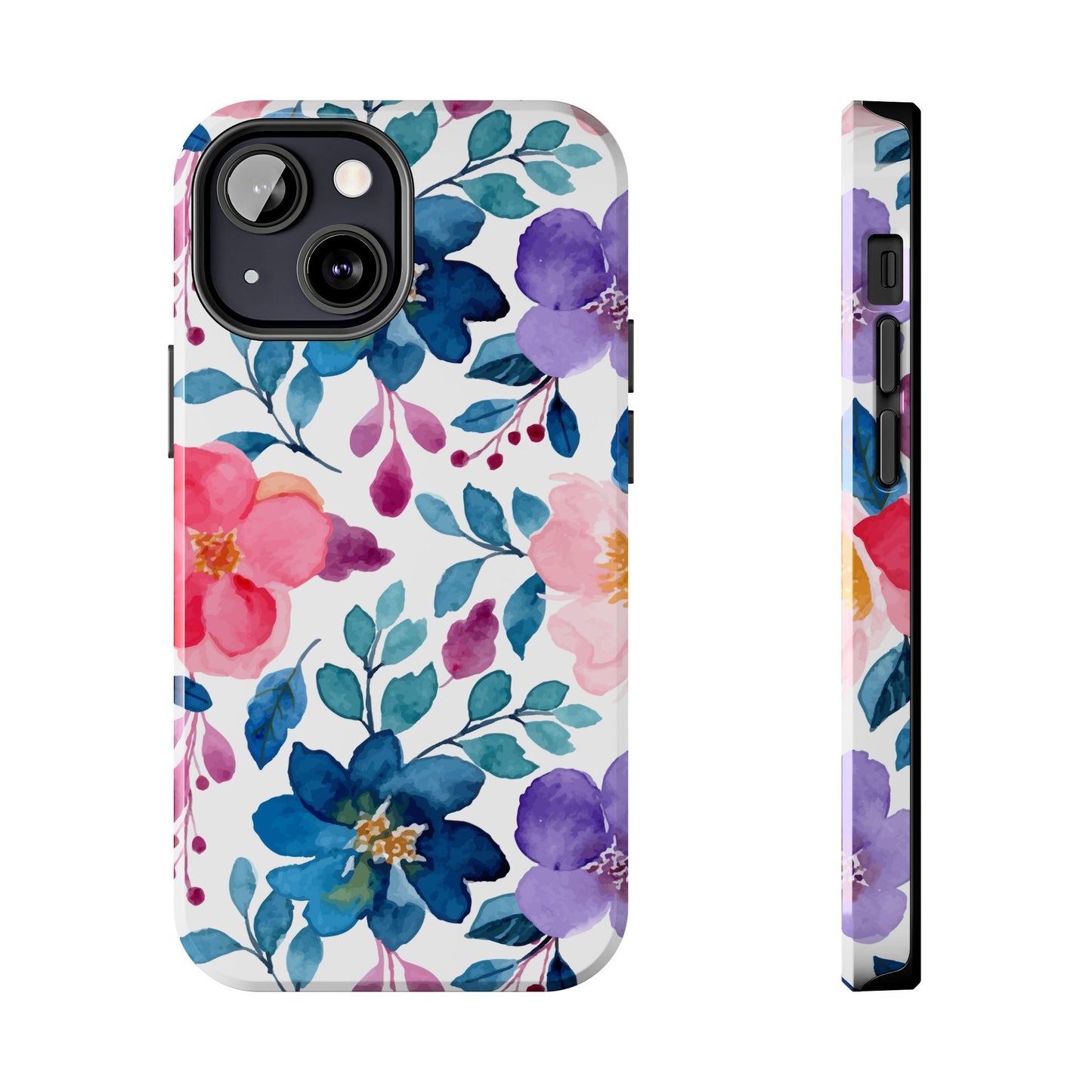 Mystic Bloom – iPhone Case with Elegant Watercolor Floral Design