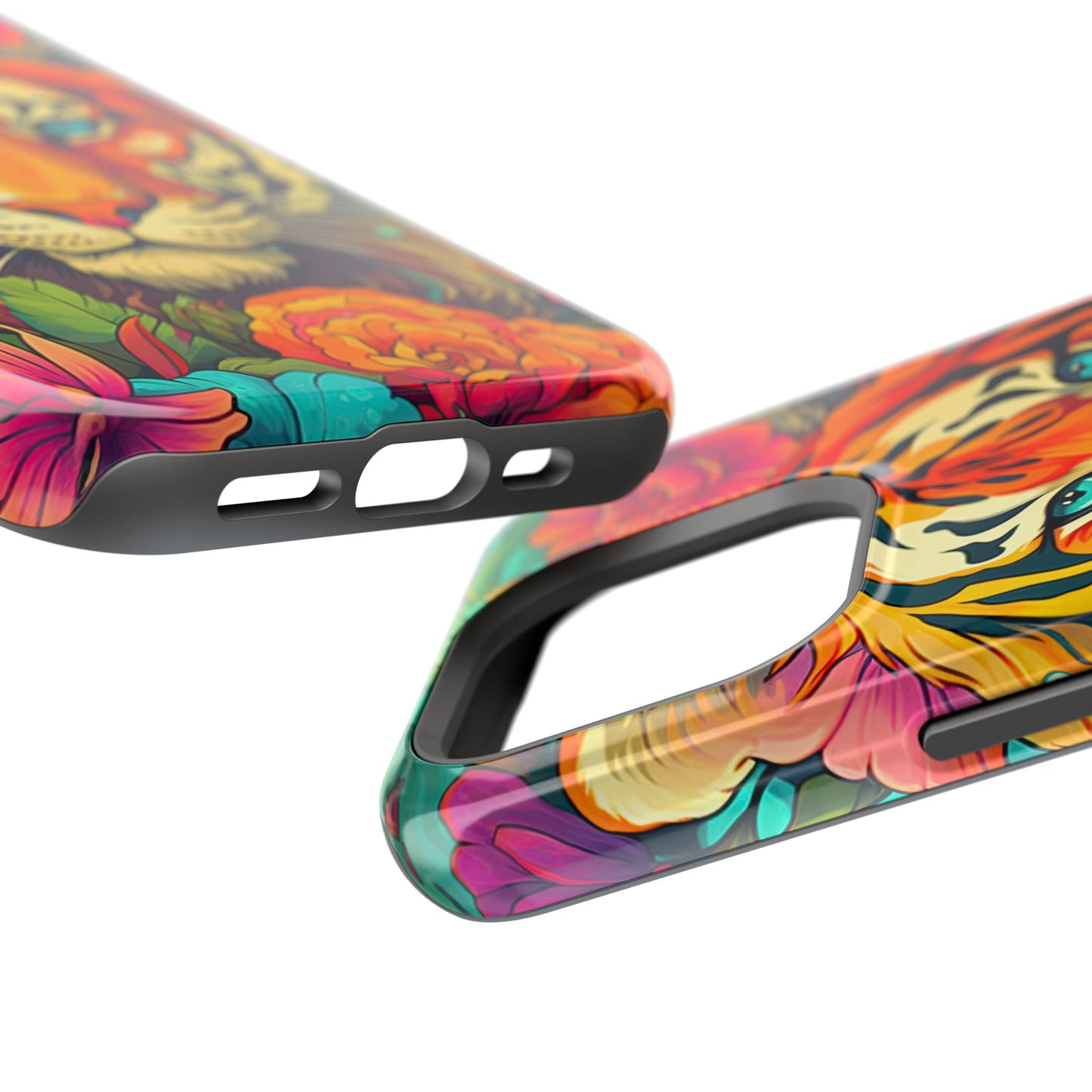 Fierce Rainbow Tiger Art - MagSafe iPhone Case