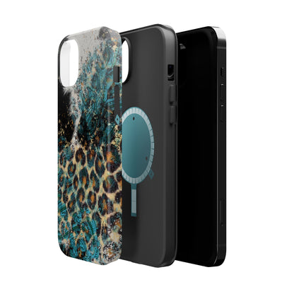 Turquoise Paisley Cowhide Leopard - MagSafe iPhone Series Case