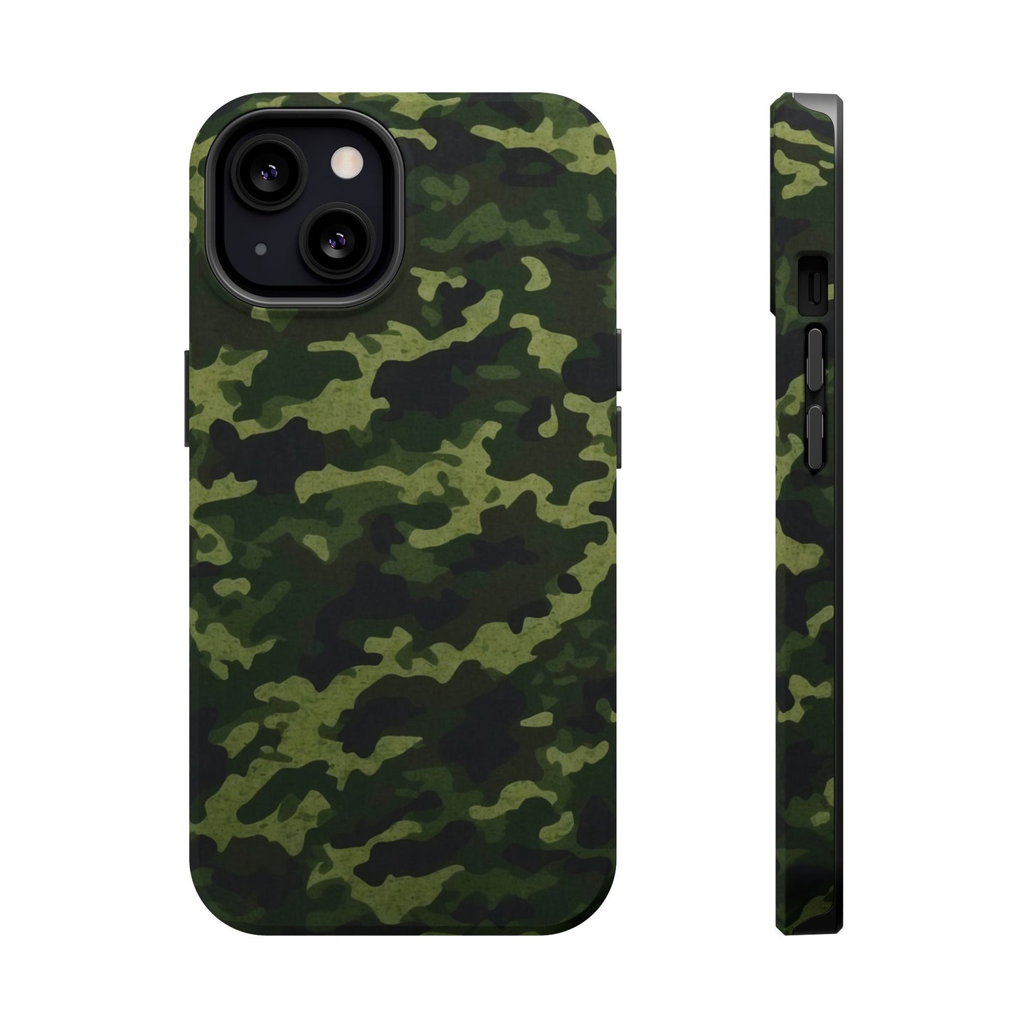 Dark Green Camouflage – MagSafe iPhone Case, Slim and Drop-Resistant