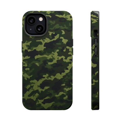 Dark Green Camouflage – MagSafe iPhone Case, Slim and Drop-Resistant