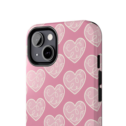 Soft Pink Hearts – iPhone Case