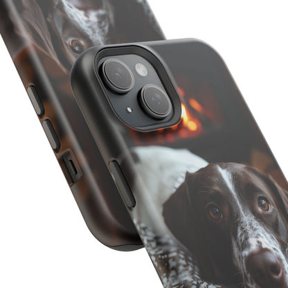 Majestic German Shorthaired Pointer MagSafe iPhone Case – Sunset Prairie Design