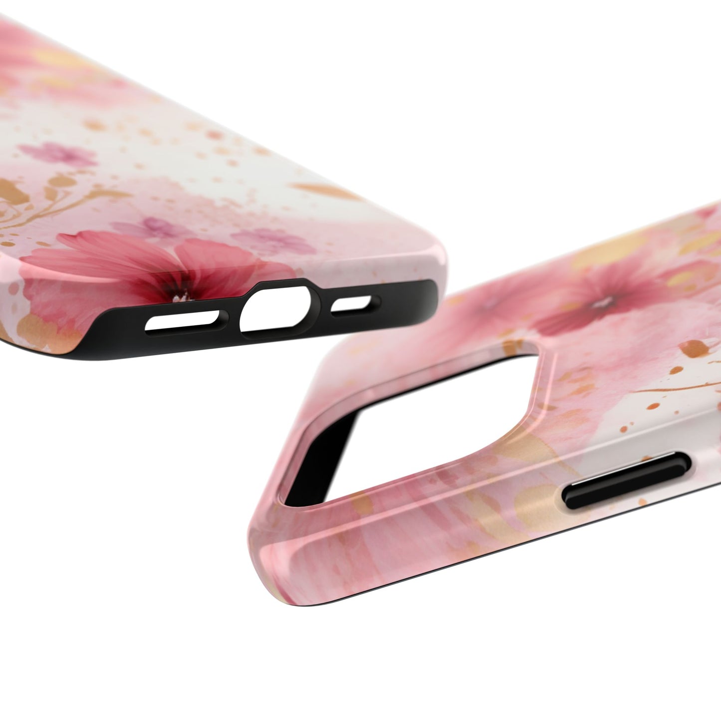 Blush Pink Floral Butterfly - iPhone Case