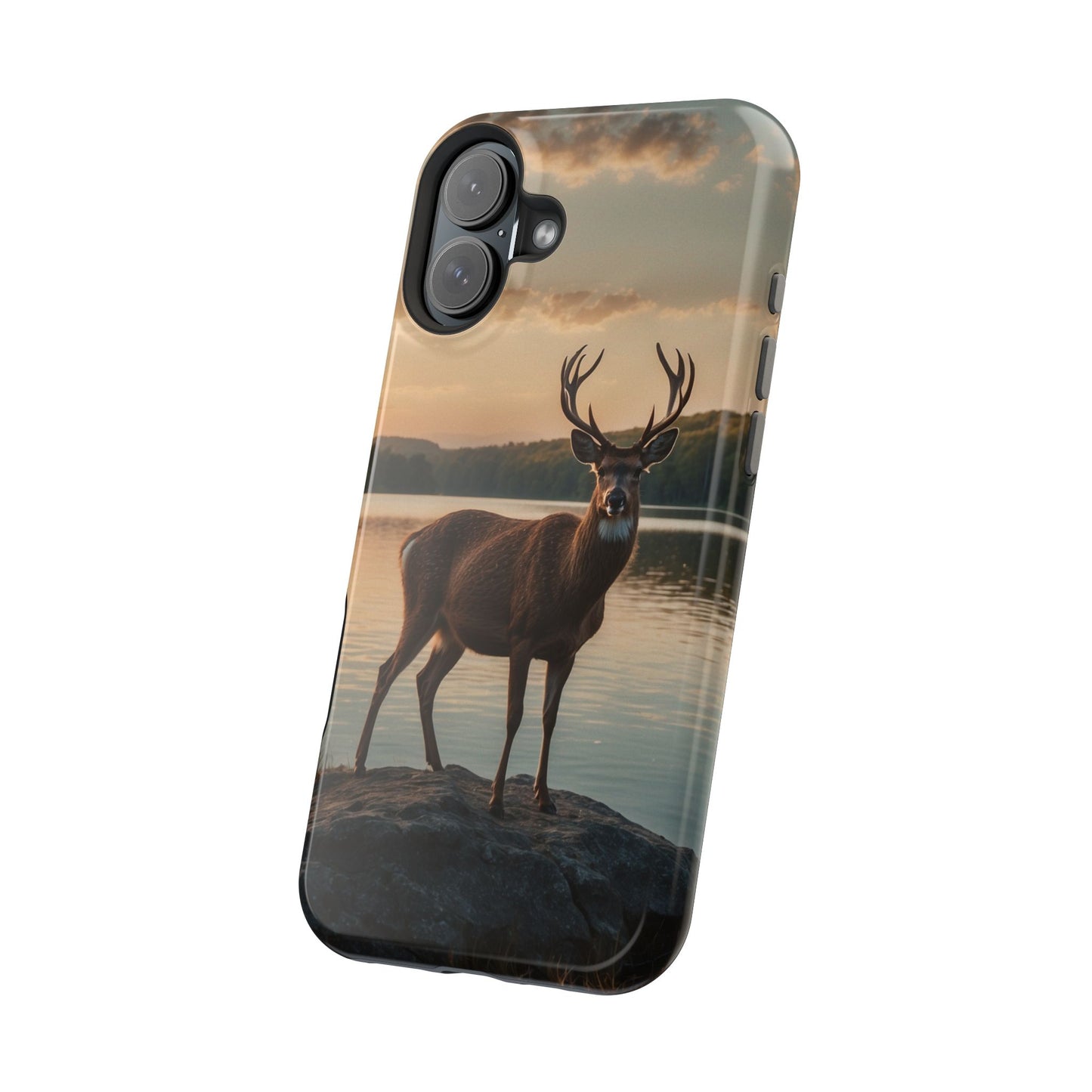 Majestic Stag at Sunset – MagSafe iPhone Case