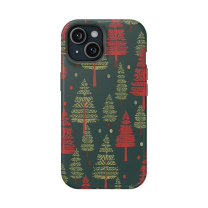 Retro Christmas Trees Pattern -  MagSafe iPhone Series Case