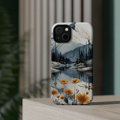 Silver Alpine Wildflower iPhone Case