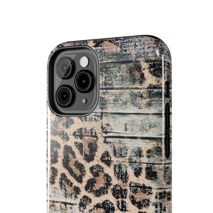 Rustic Leopard Wood Print - iPhone Series Case